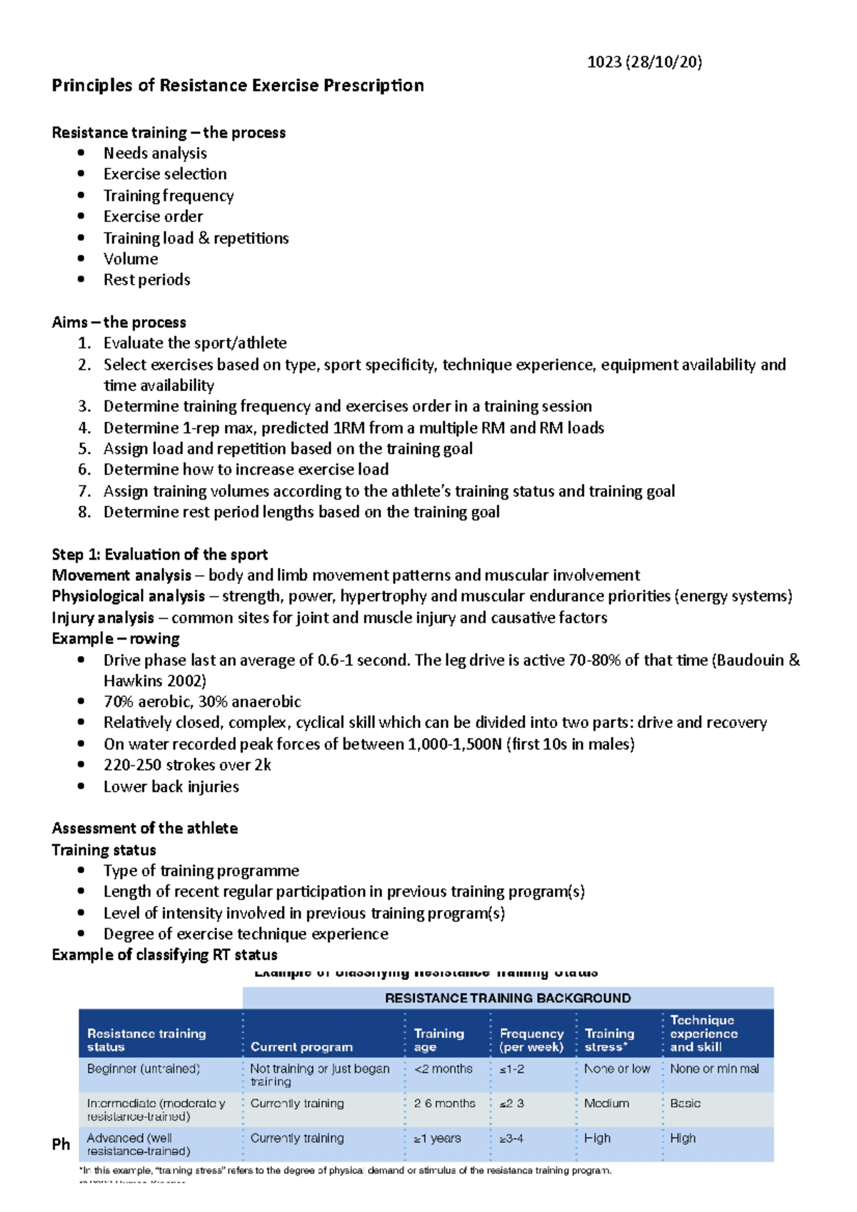 Principles of Resistance Exercise Prescription - Principles of ...