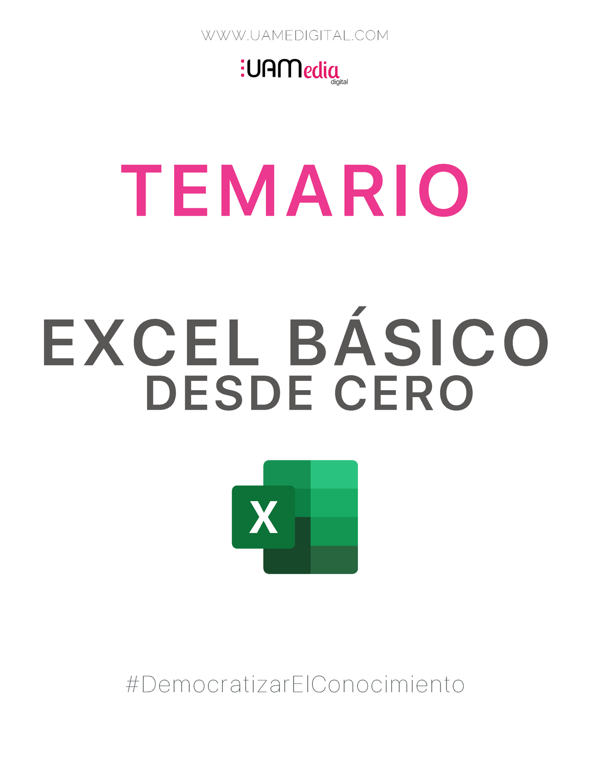 Temario Excel Básico Desde Cero - EXCEL BÁSICO DESDE CERO TEMARIO # D E ...