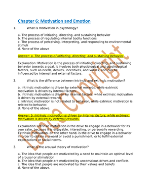 Chapter 1 Introduction Of Psychology Exercises - Section 1 ...