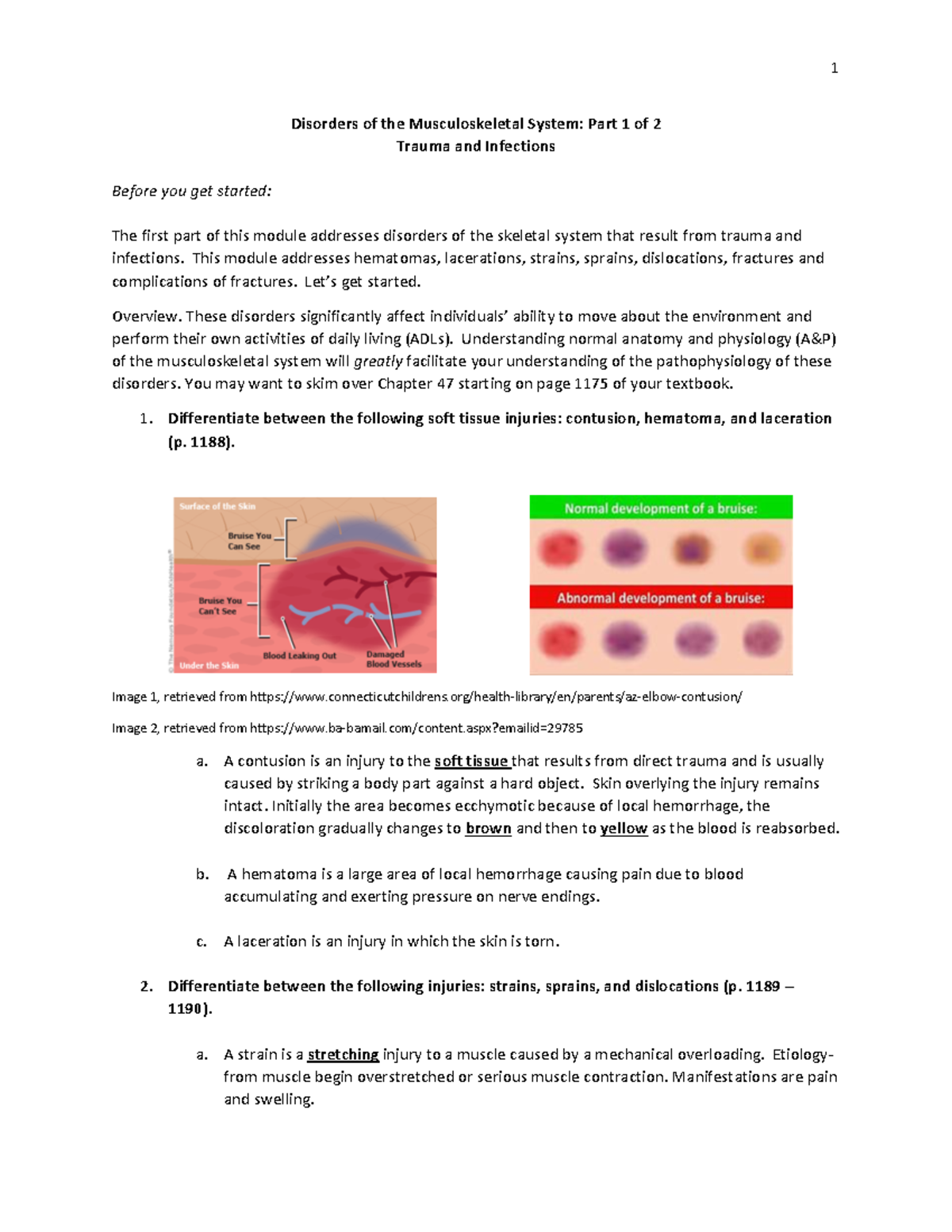 Skeletal Systems Part 1 - Disorders of the Musculoskeletal System: Part ...