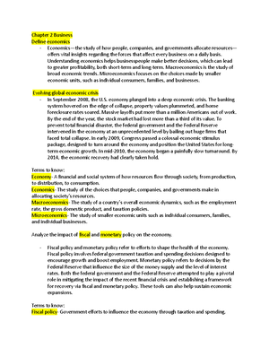 Chapter 1 business notes - Chapter 1 Business Business and the role of ...