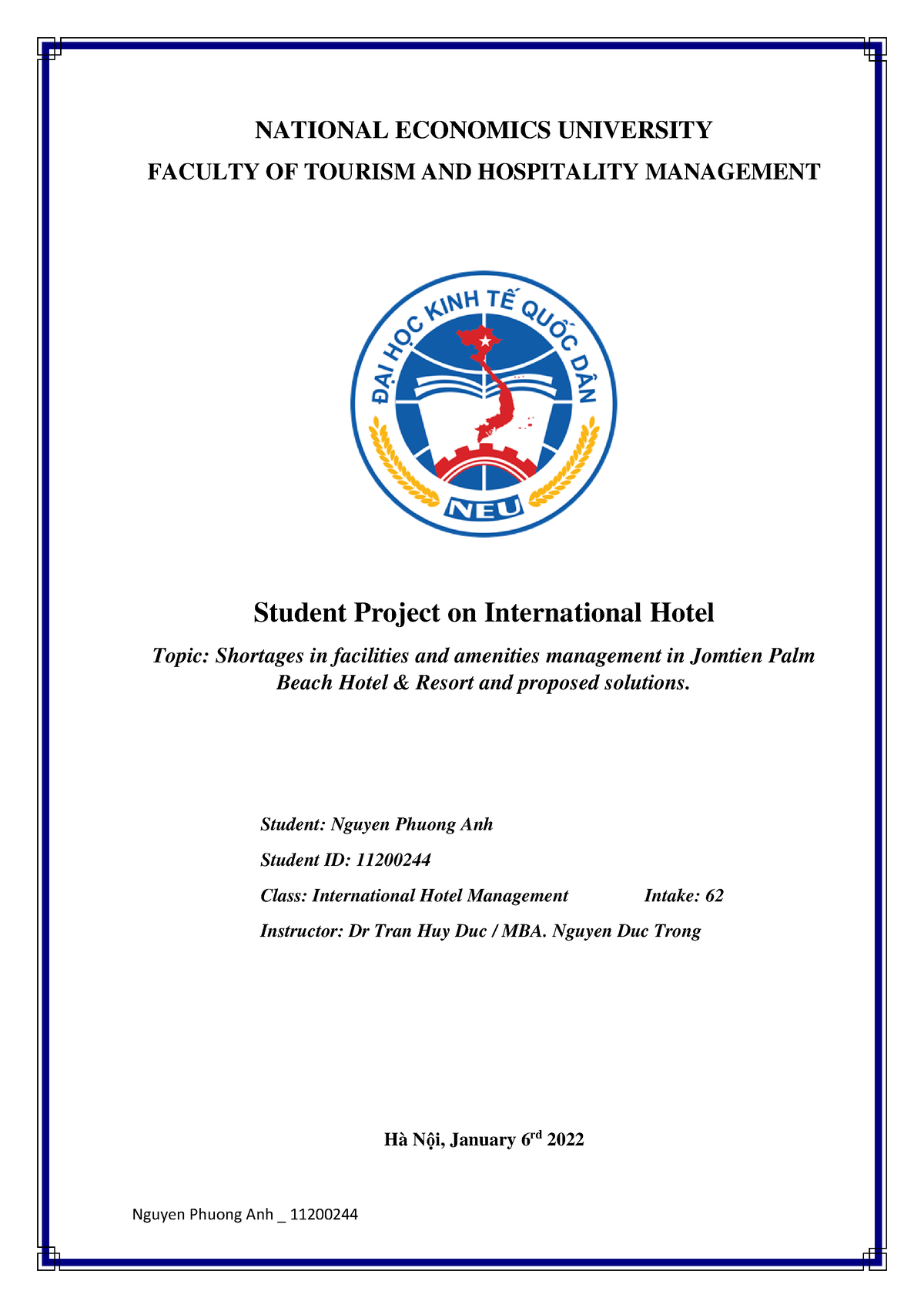 Individual-report-nguyen-phuong-anh - National Economics University 