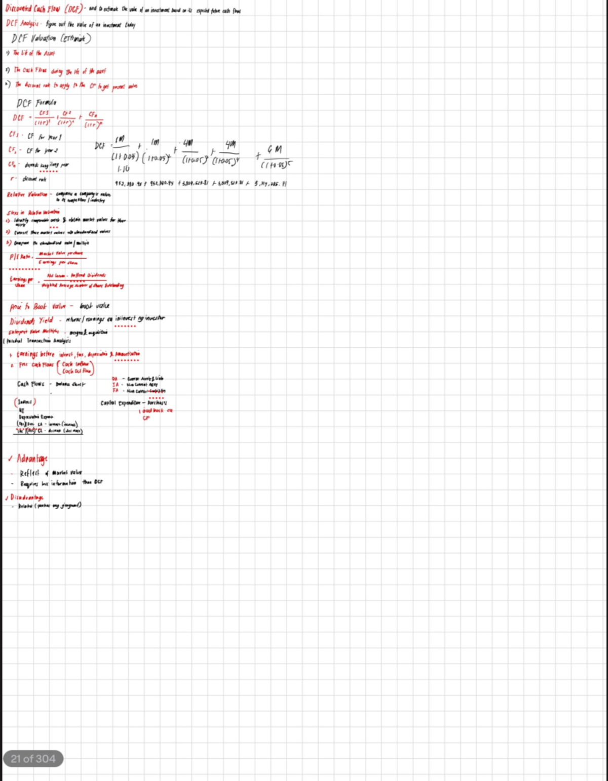 Scan 15 Sep DCF - Discounted Cash Flow used to ertimate the value of an ...