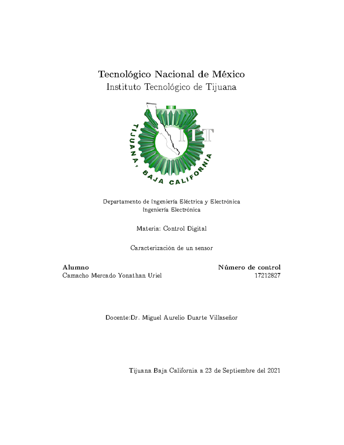 Caracterizacion de un sensor Control Digital - Tecnológico Nacional de ...