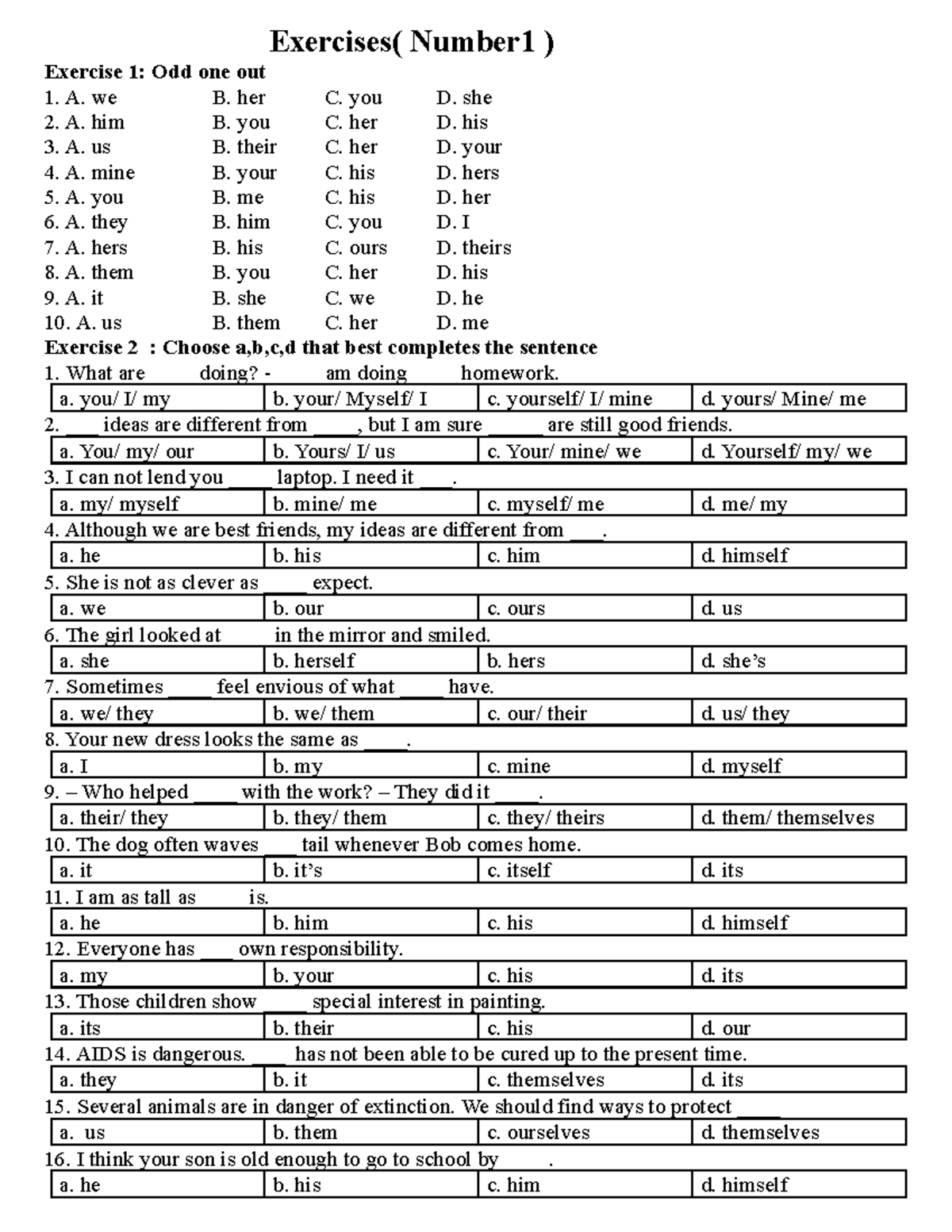 Fsasfasfasdfasfasf - Exercises( Number1 ) Exercise 1: Odd One Out A. We ...