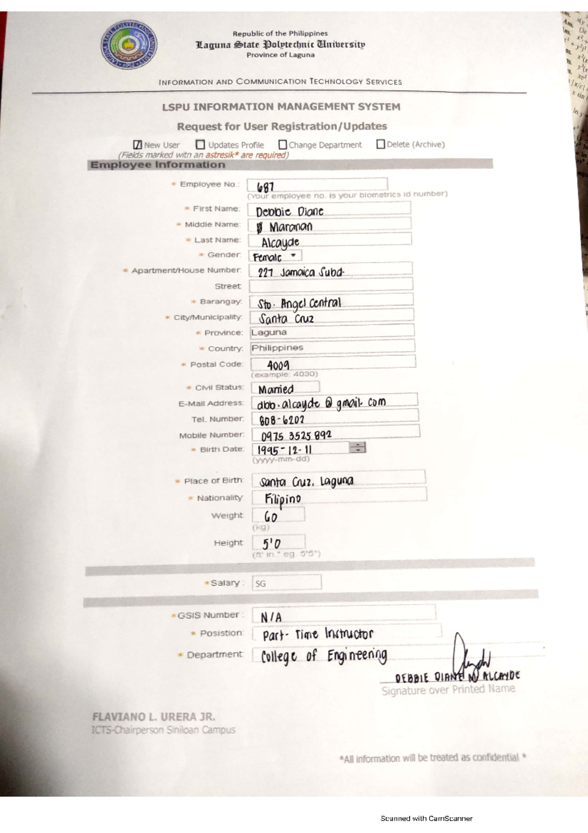 NEW USER Coputerization Request - BS Mechanical Engineering - Studocu