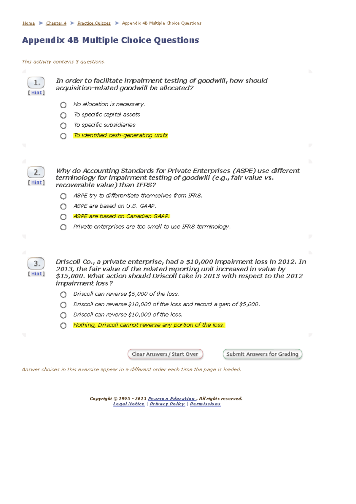 Appendix 4B Multiple Choice Questions - Home Chapter 4 Practice Quizzes ...