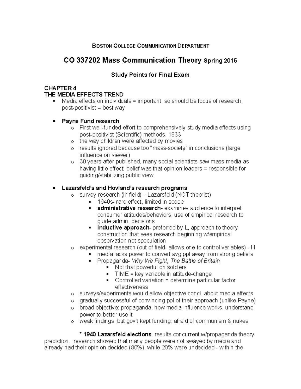 final-exam-study-guide-mass-communication-theory-spring-2015-professor