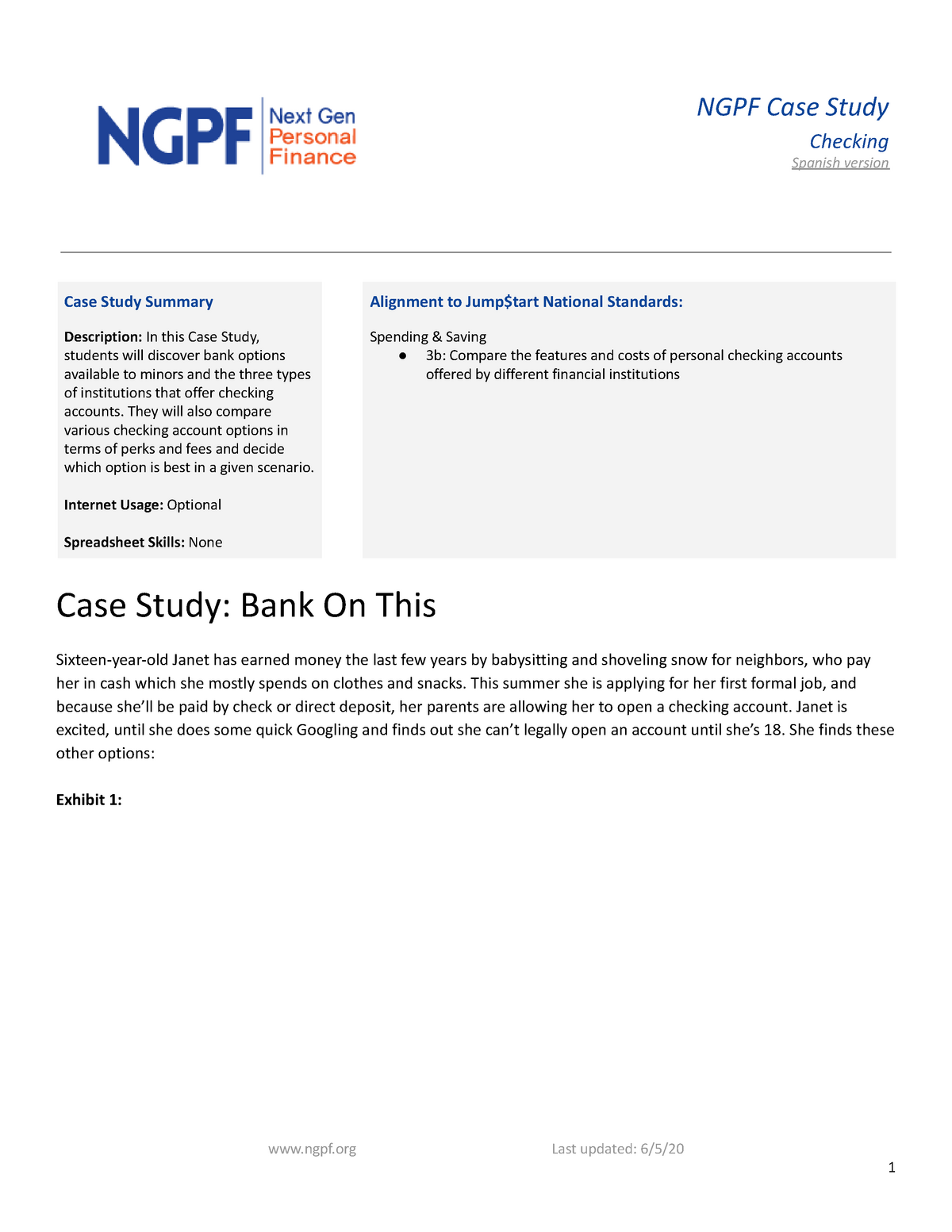 ngpf case study checking bank on this answer key
