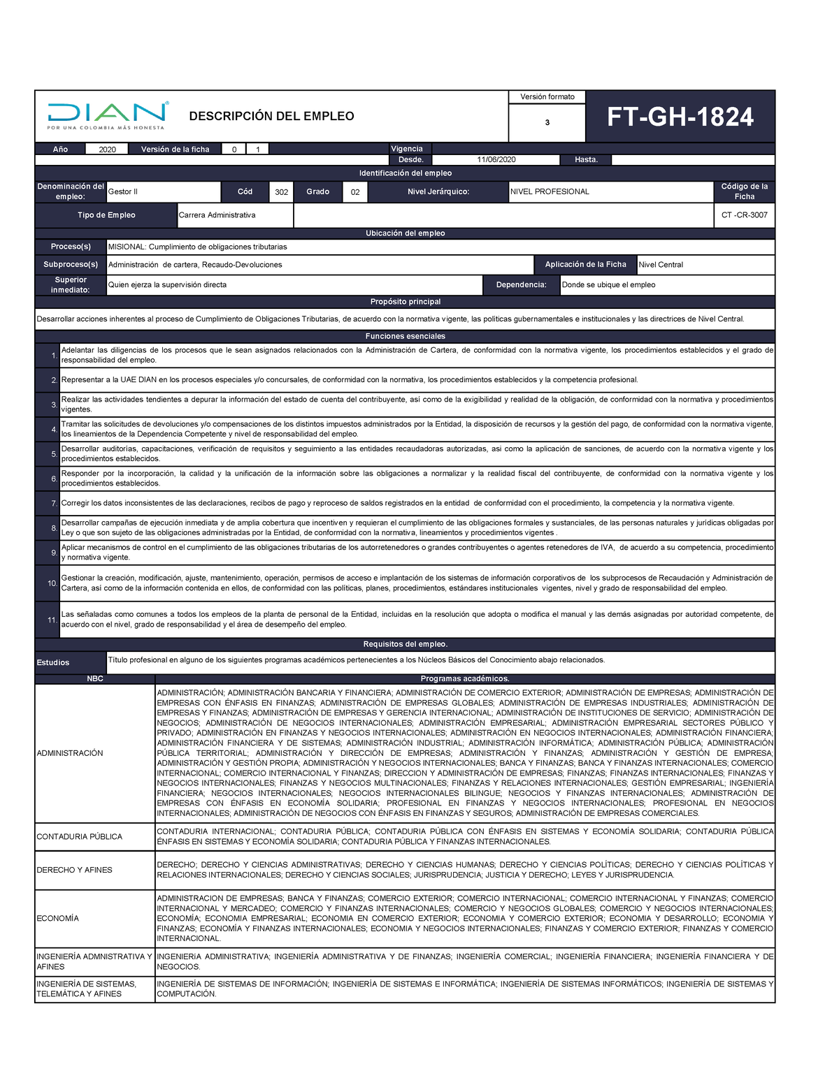 Manual DE Funciones Pinta - 0 1 Vigencia 302 02 1. 2. 3. 4. 5. 6. 7. 8 ...