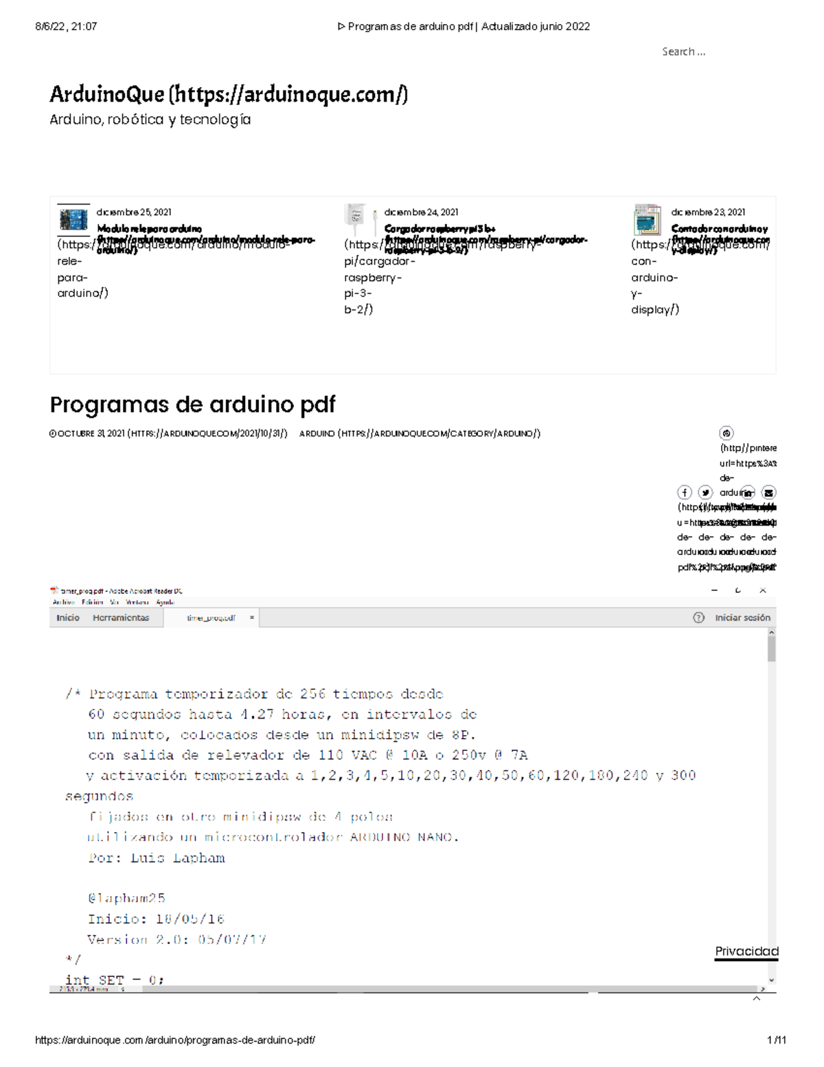 Programas de arduino pdf Actualizado junio 2022 - Search ... ArduinoQue ...