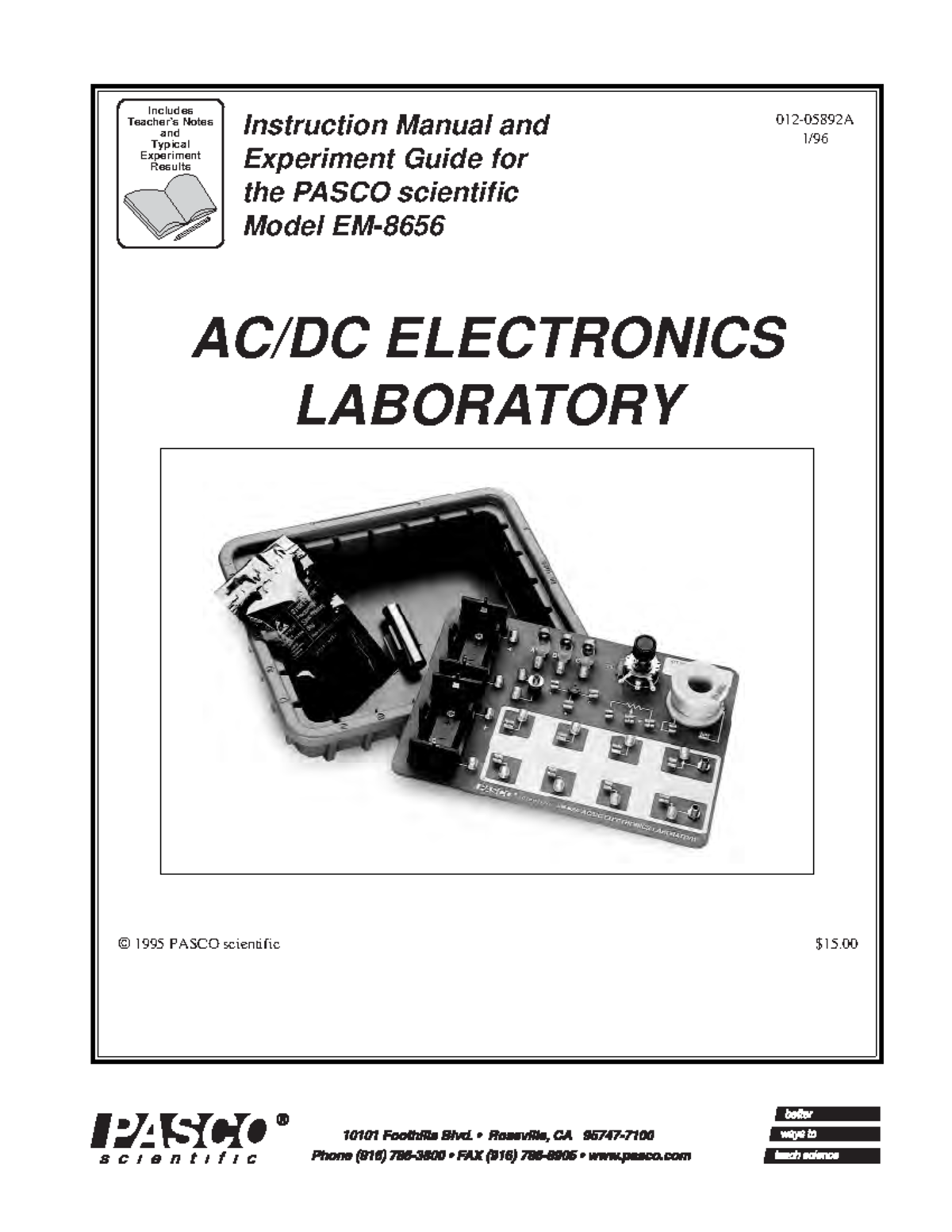 AC DC Electronics Laboratory Manual EM 8656 01205892A 1/ © 1995