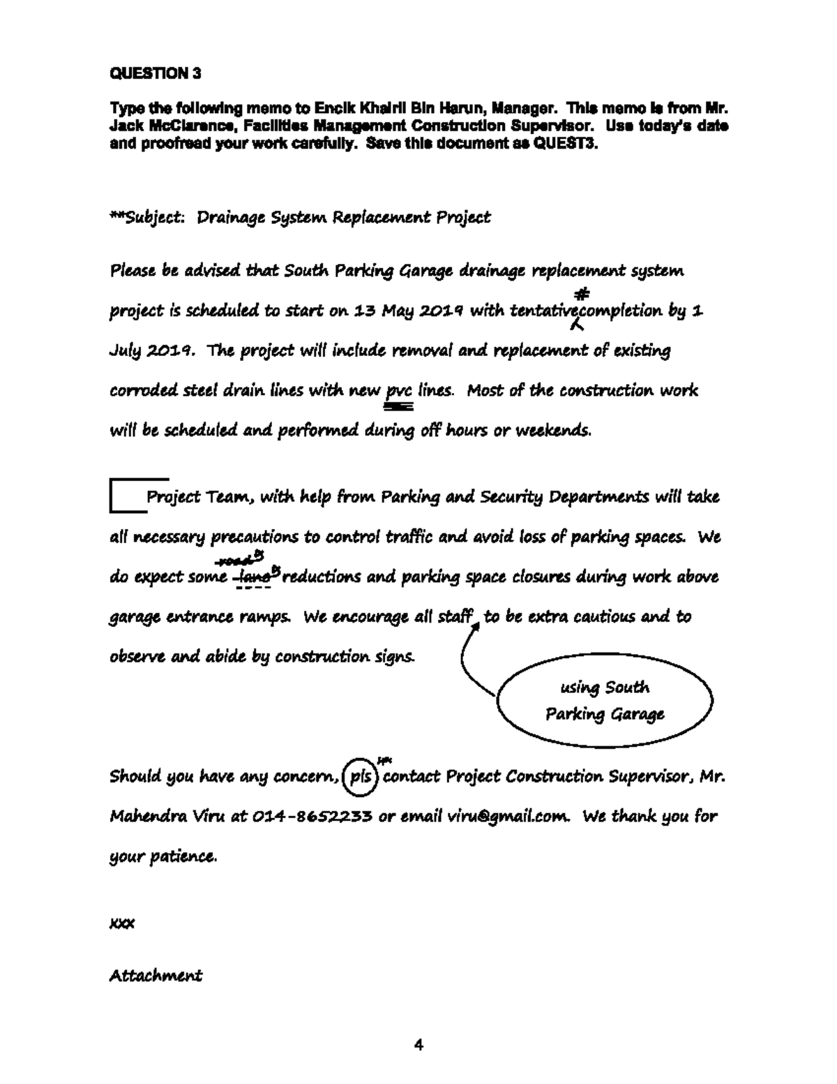 MEMO - Tutorial 3 - OBM121 - Document Processing - Studocu