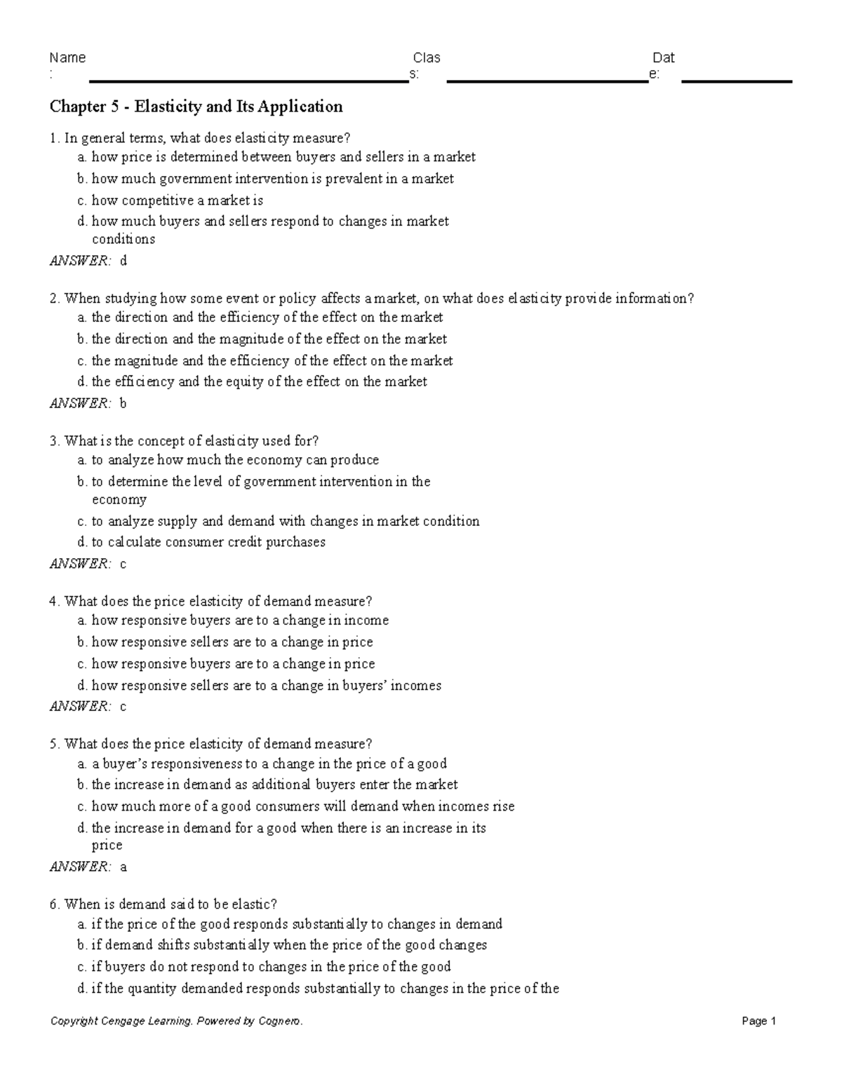 Chapter 5 Elasticity And Its Application - : S: E: Chapter 5 ...