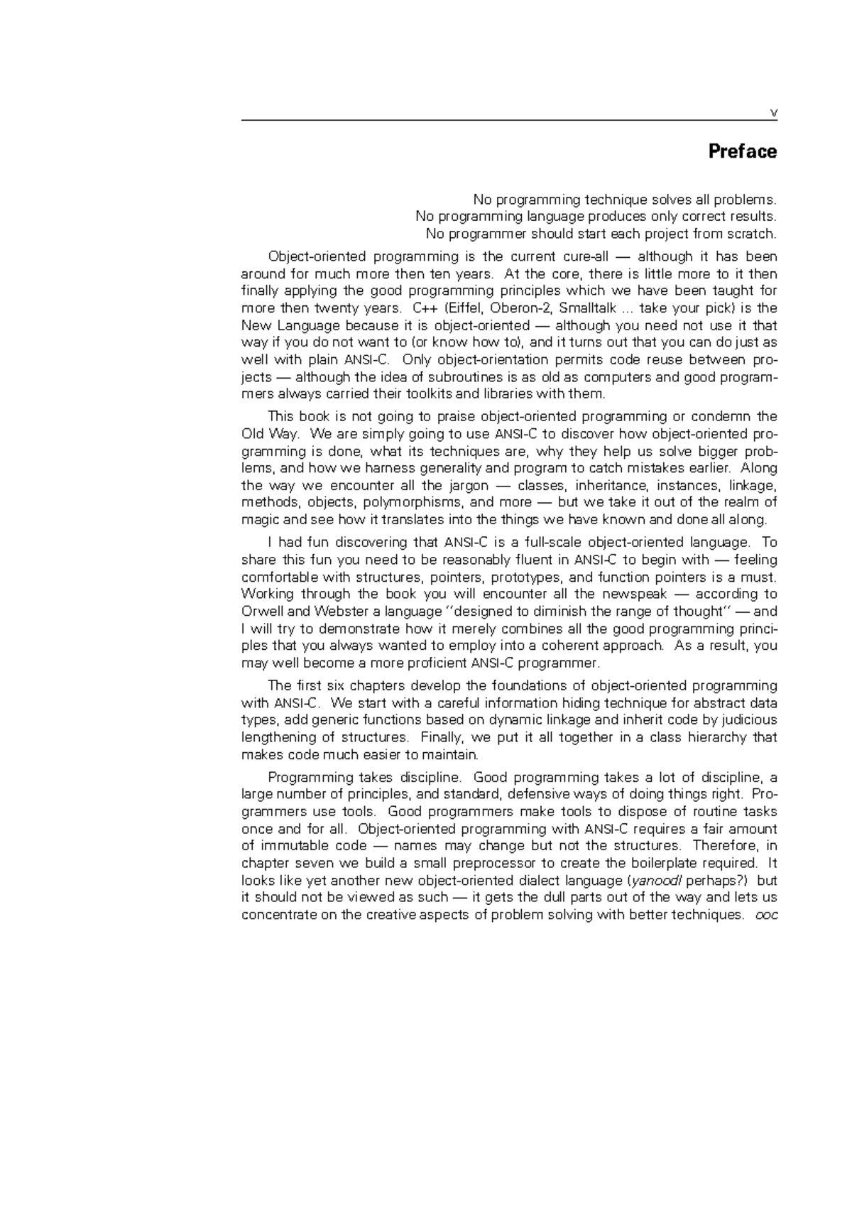 Object oriented C - Sufrimiento, mejor usa C++ - v Preface No ...