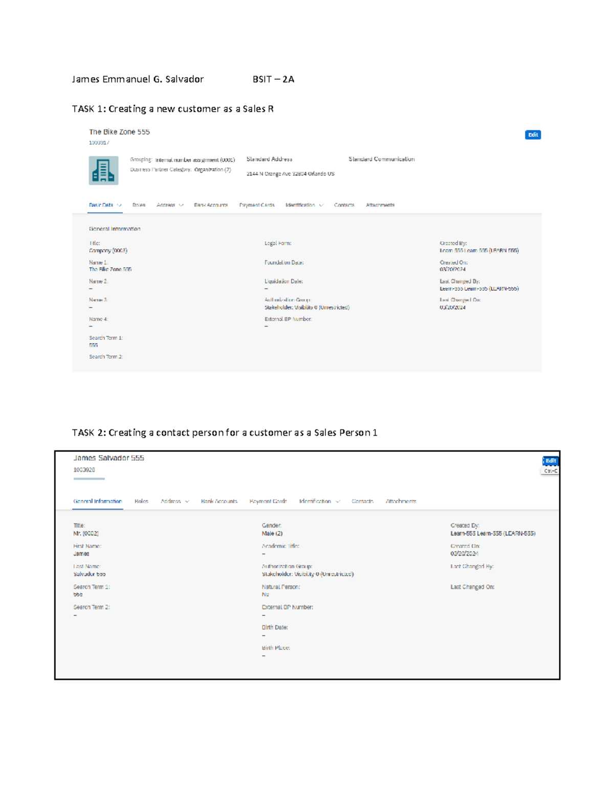 03Lab Exer 1 - this lab exercise is ez - Information Technology - James ...