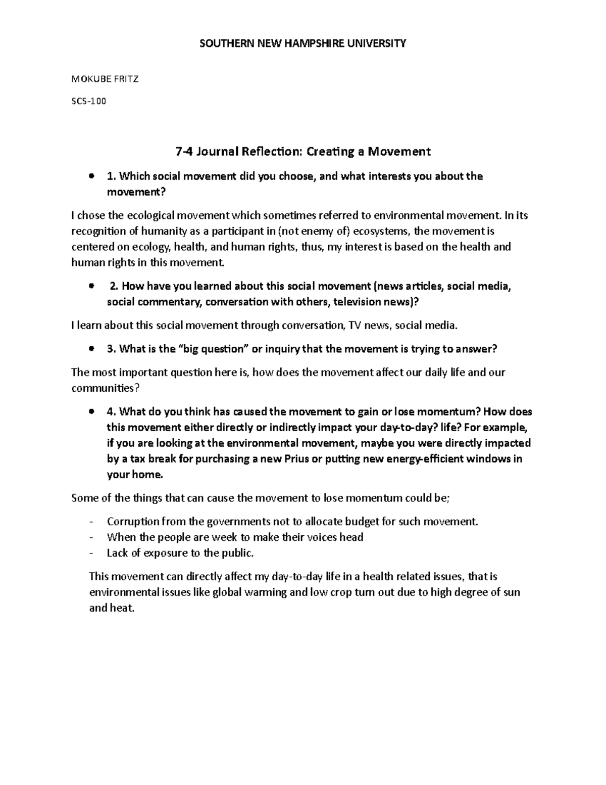 Module 02 reflection journal essay example picture