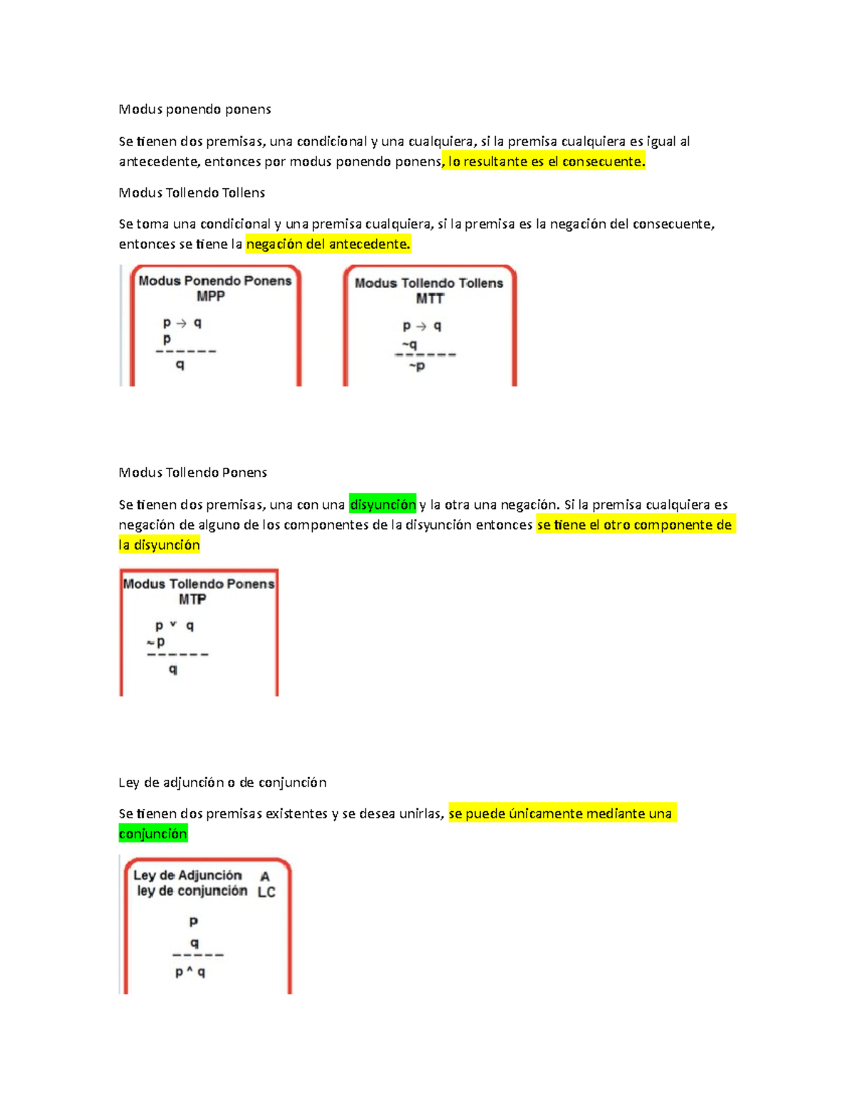 reglas de inferencia Modus ponendo ponens Se tienen dos premisas, una condicional y una Studocu