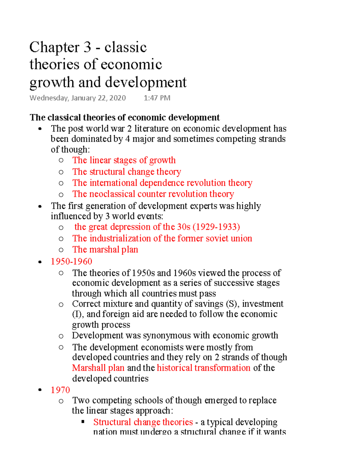 Chapter 3 - Classic Theories Of Economic Growth And Development ...