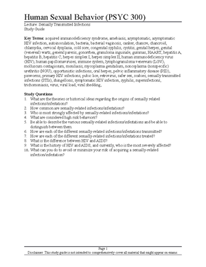 Study Guide (Pregnancy Birth) - Human Sexual Behavior (PSYC 300 ...