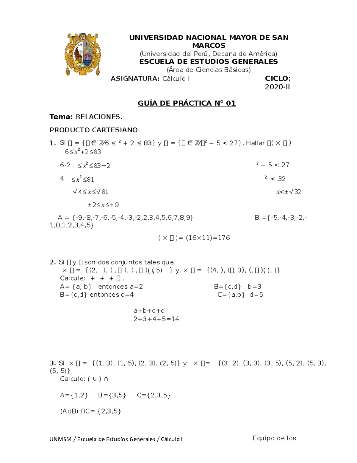 Guía De Práctica N°01 (1) Perez Rod - Equipo De Los UNMSM / Escuela De ...