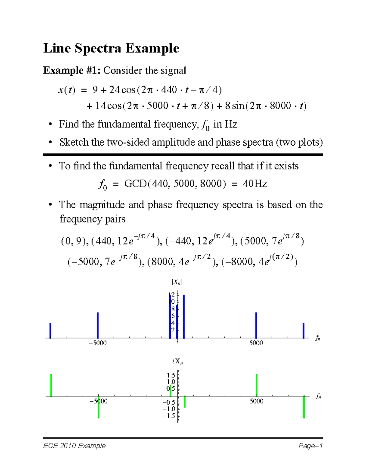 linespectrum electrical and electronics - ECE 2610 Example Page– Line ...