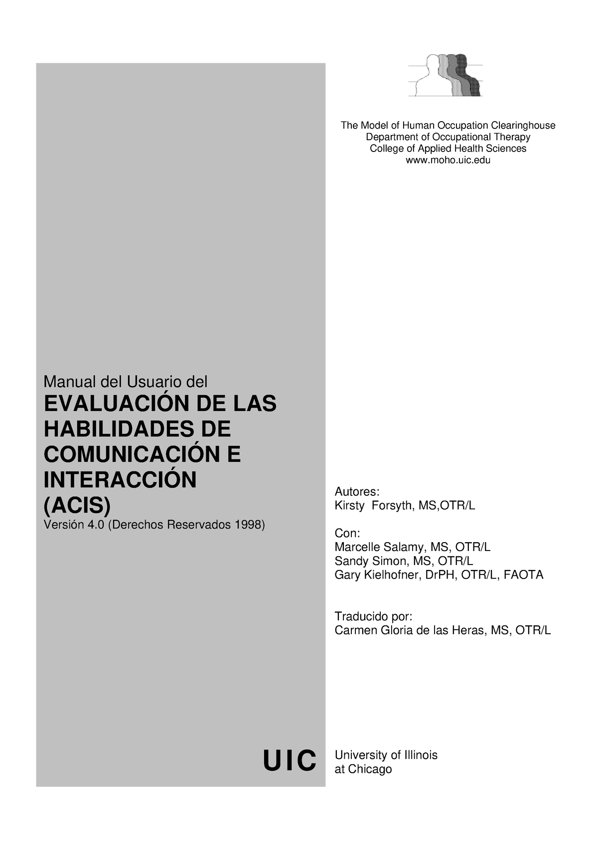 Spanish ACIS - test ACIS - Manual del Usuario del EVALUACIÓN DE LAS ...