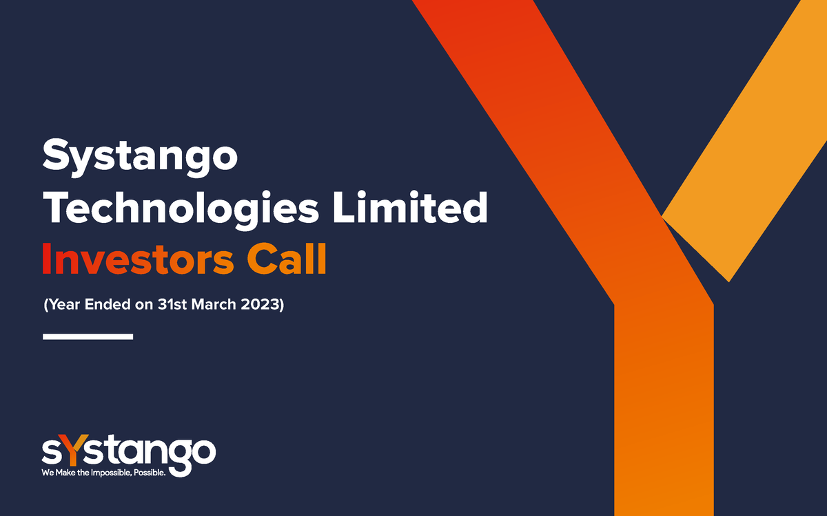 Systango Technologies Limited FY22 23 Investors Presentation - Systango ...