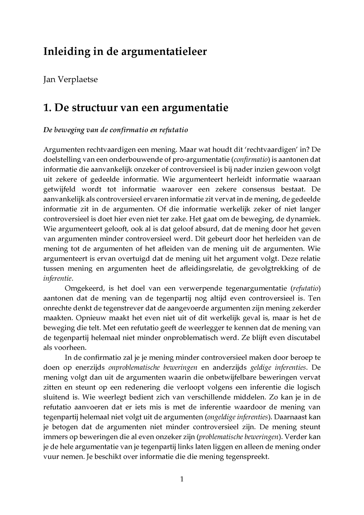 Inleiding Argumentatieleer Syllabus - Inleiding In De Argumentatieleer ...