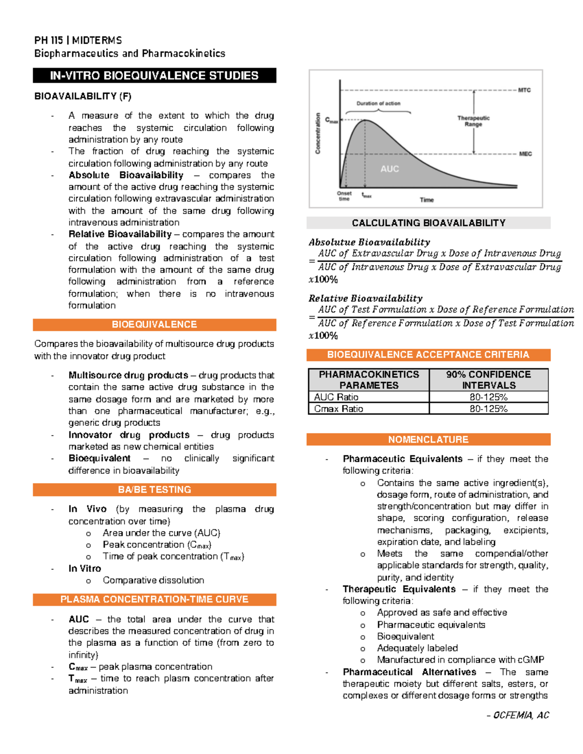 PH115 Midterm - Lecture Notes Transcribed And/or Adapted From Materials ...