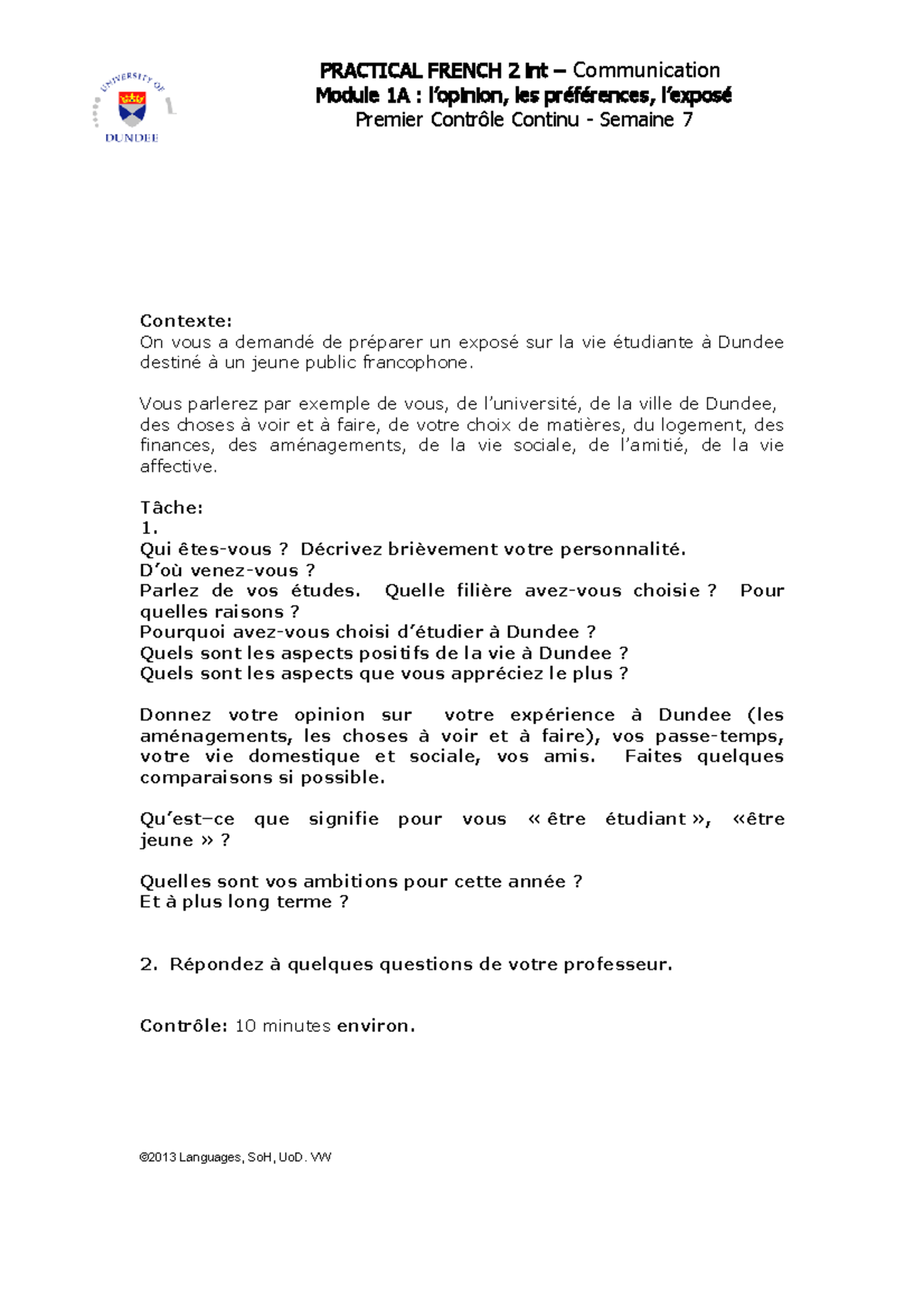 french-summary-for-test-practical-french-2-int-communication-module