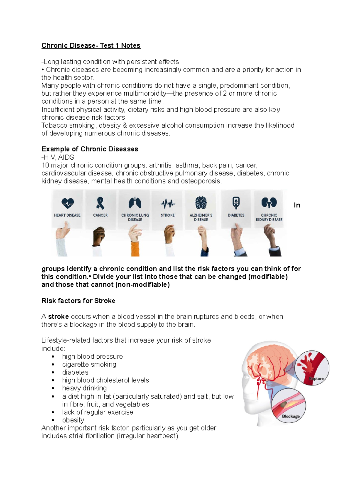 Chronic Diseases- Test 1 - Many people with chronic conditions do not ...