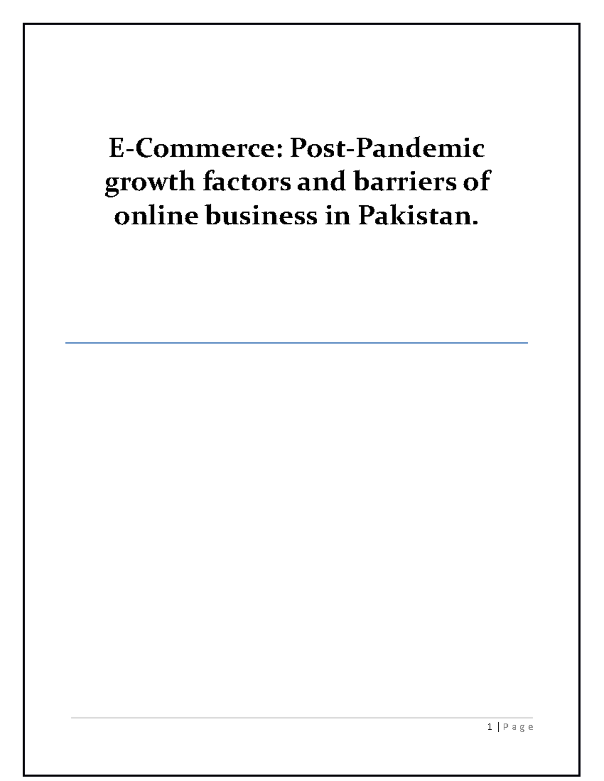 research topic about online business in pandemic