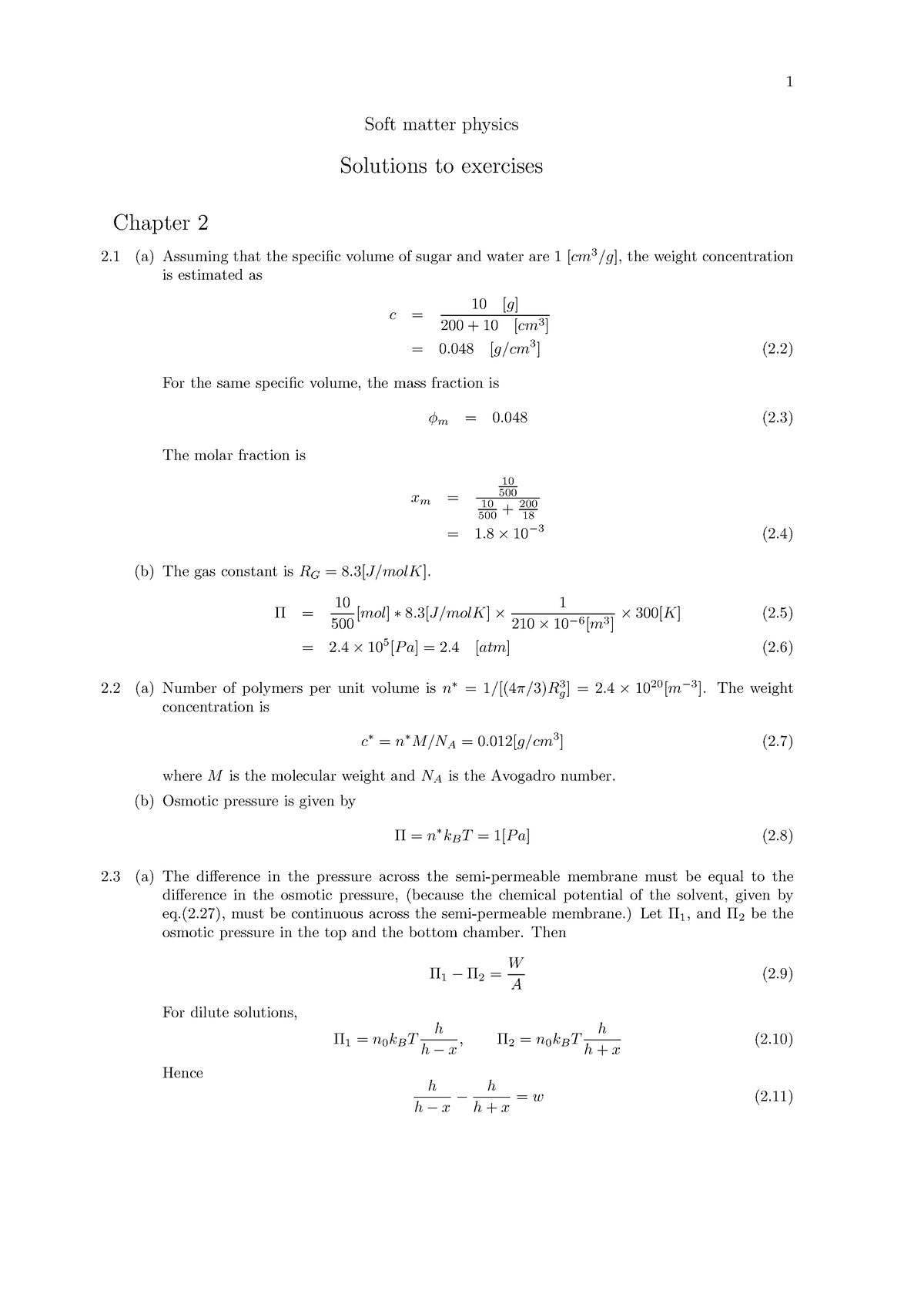 Masao Doi - Soft Matter Physics (Instructor's Solution Manual ...