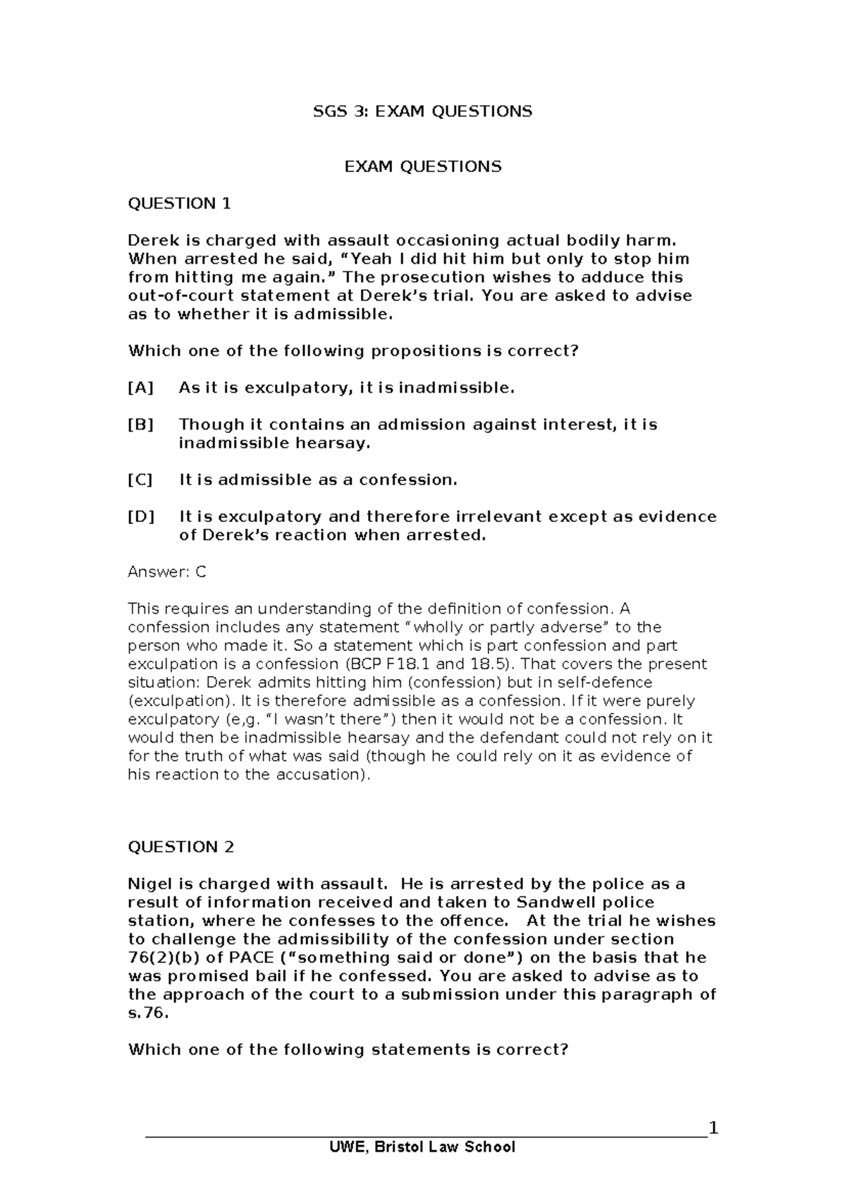 Ev SGS3 Exam Q Answers for BB 2021-22 Complete - SGS 3: EXAM QUESTIONS ...