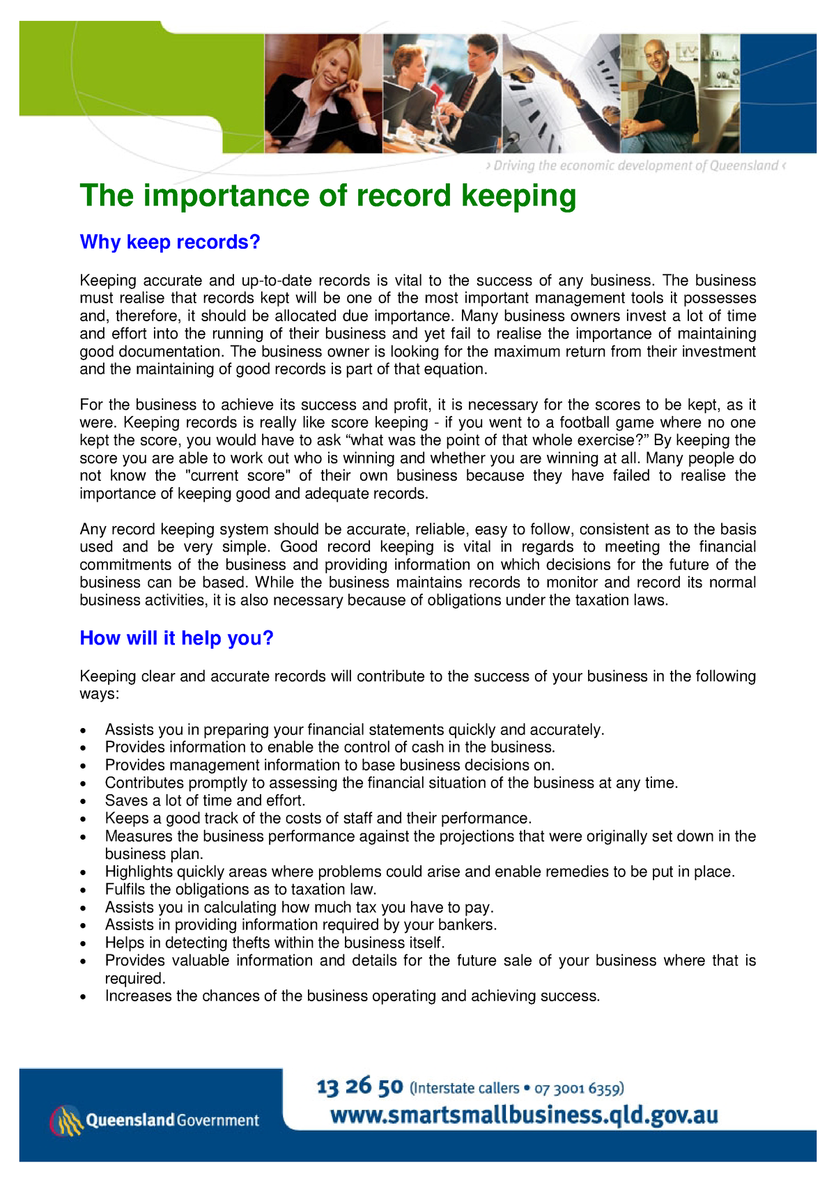 The Importance Of Record Keeping The Business Must Realise That 