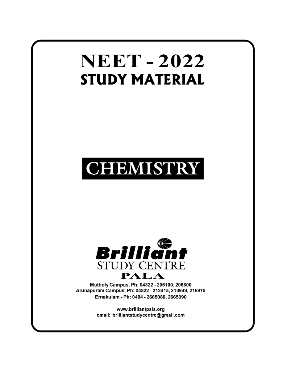 Chemistry Neet Practise Brilliant - Neet Ug Examination - Studocu