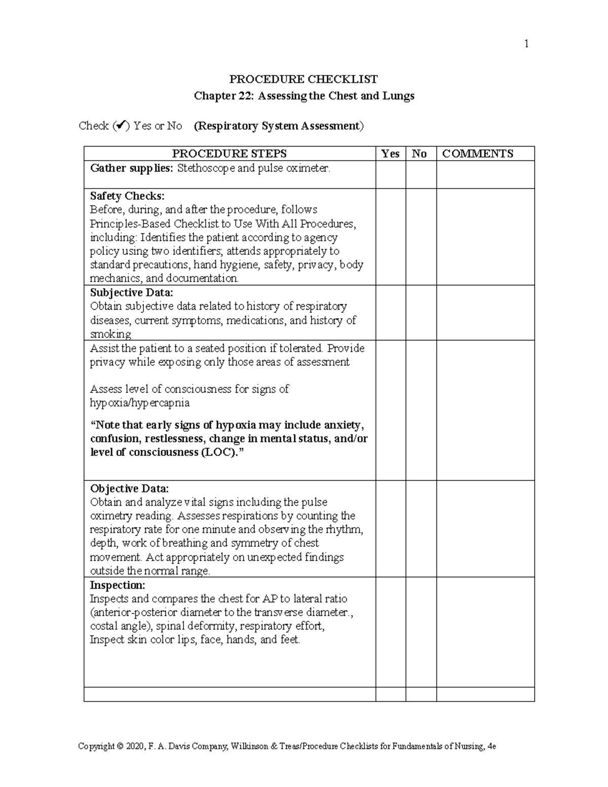 Respiratory+System+Assessment+Check+list+Sheet NUR+112 - 1 PROCEDURE ...