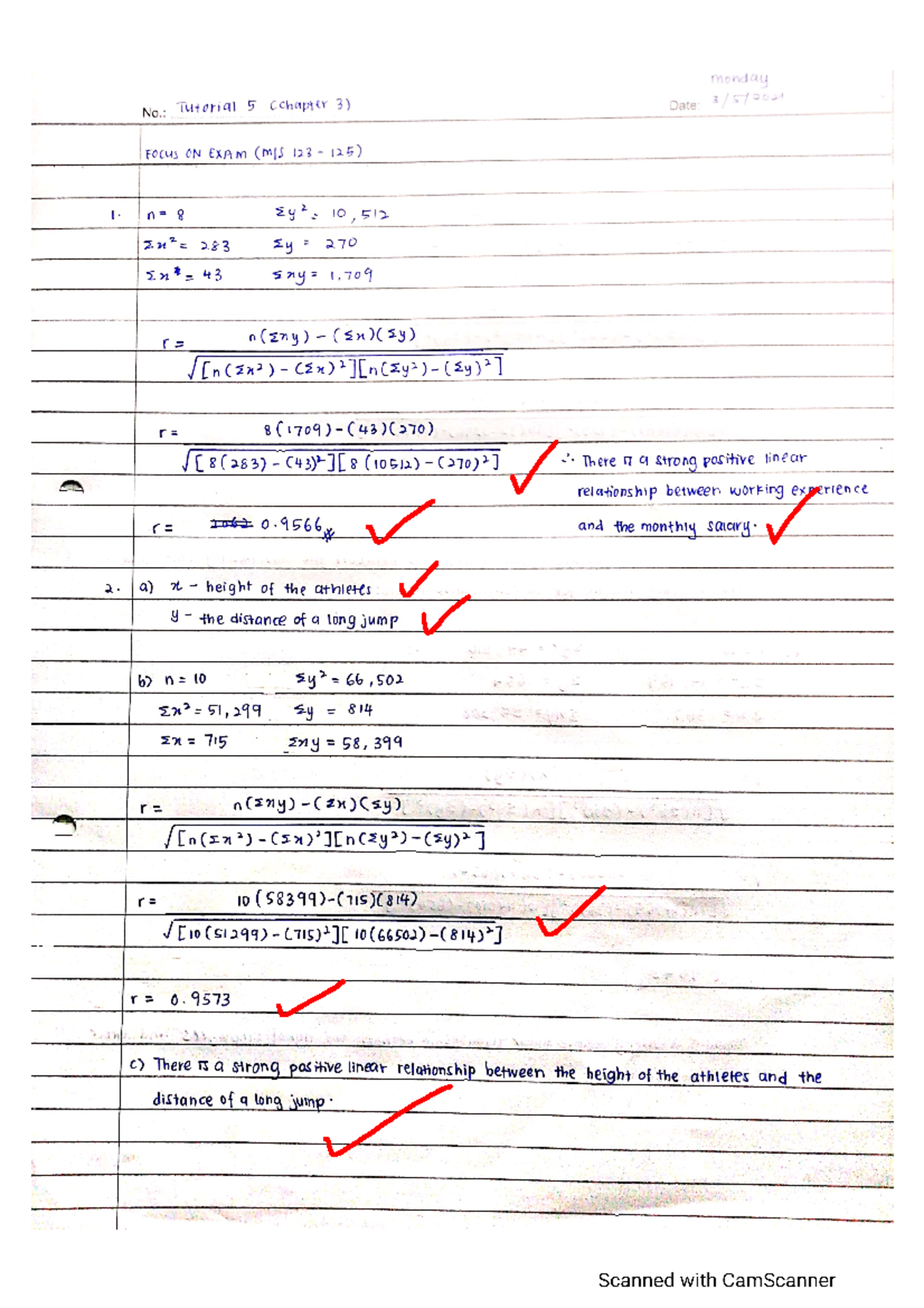 QMT181 Tutorial Chapter 3 - Introduction to Statistics - Studocu