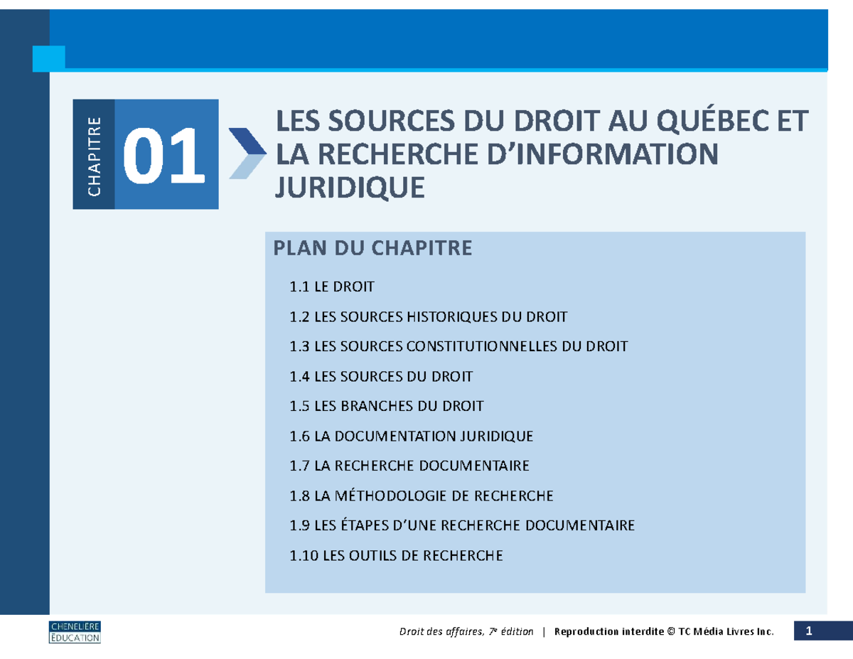 Ch01 - MAC - Notes de cours - CHAPITRE CHAPITRE PLAN DU CHAPITRE LES ...