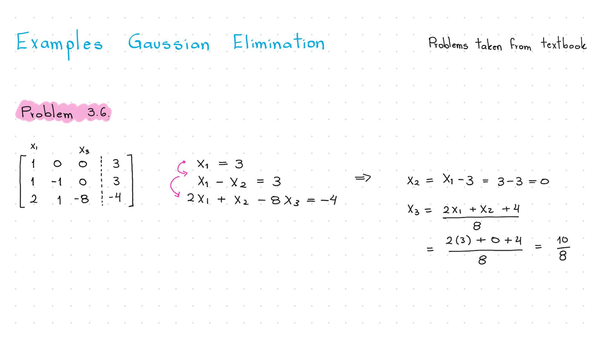 4 Examples Gaussian Elimination - MATH 152 - Studocu