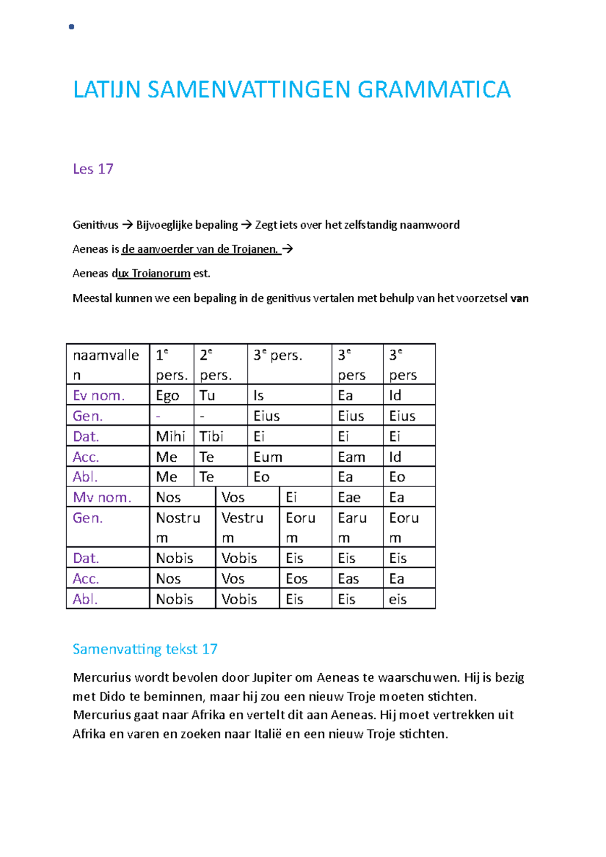 Latijn Samenvattingen Grammatica En Cultuur Les 17 Disco LATIJN SAMENVATTINGEN GRAMMATICA Les