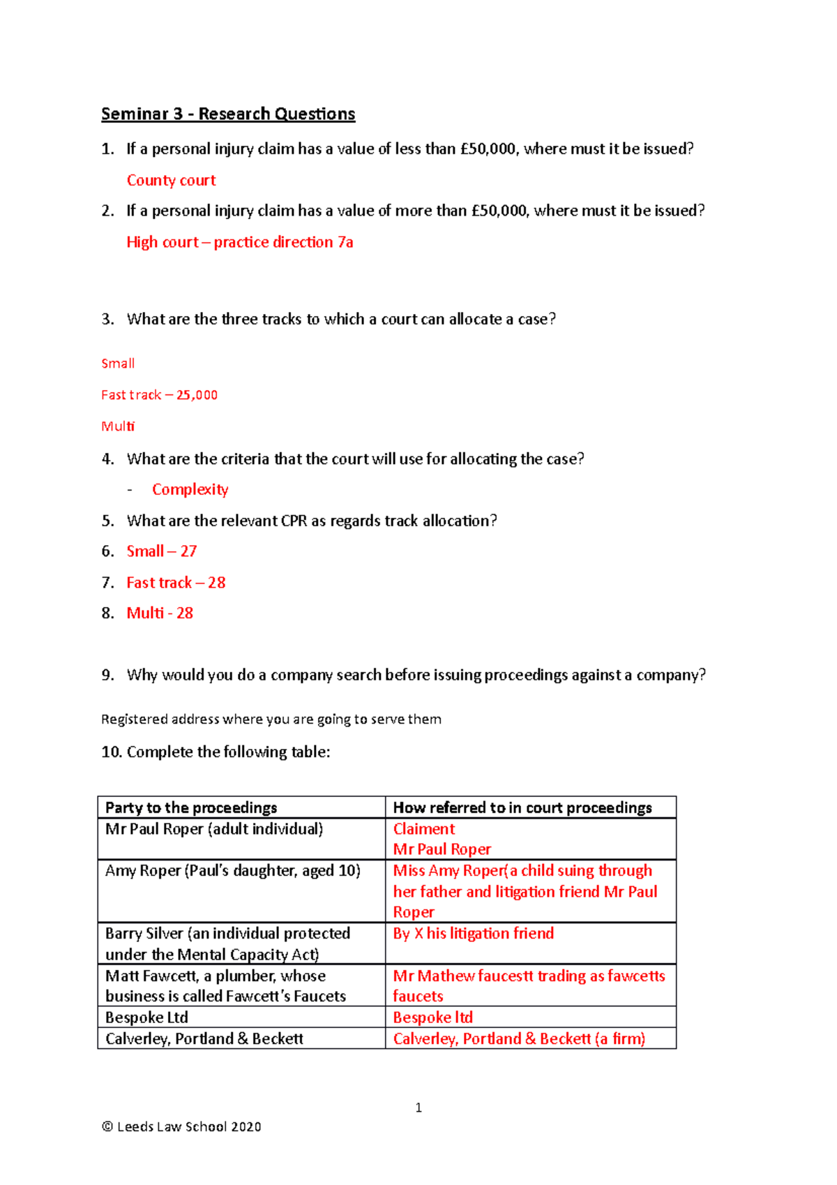 Research Questions - Seminar 4 - Seminar 3 - Research Questions If a ...