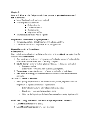 CH 9 ERS - Professor Hess - 11/01/2022: Chapter 9 Notes Life in the ...