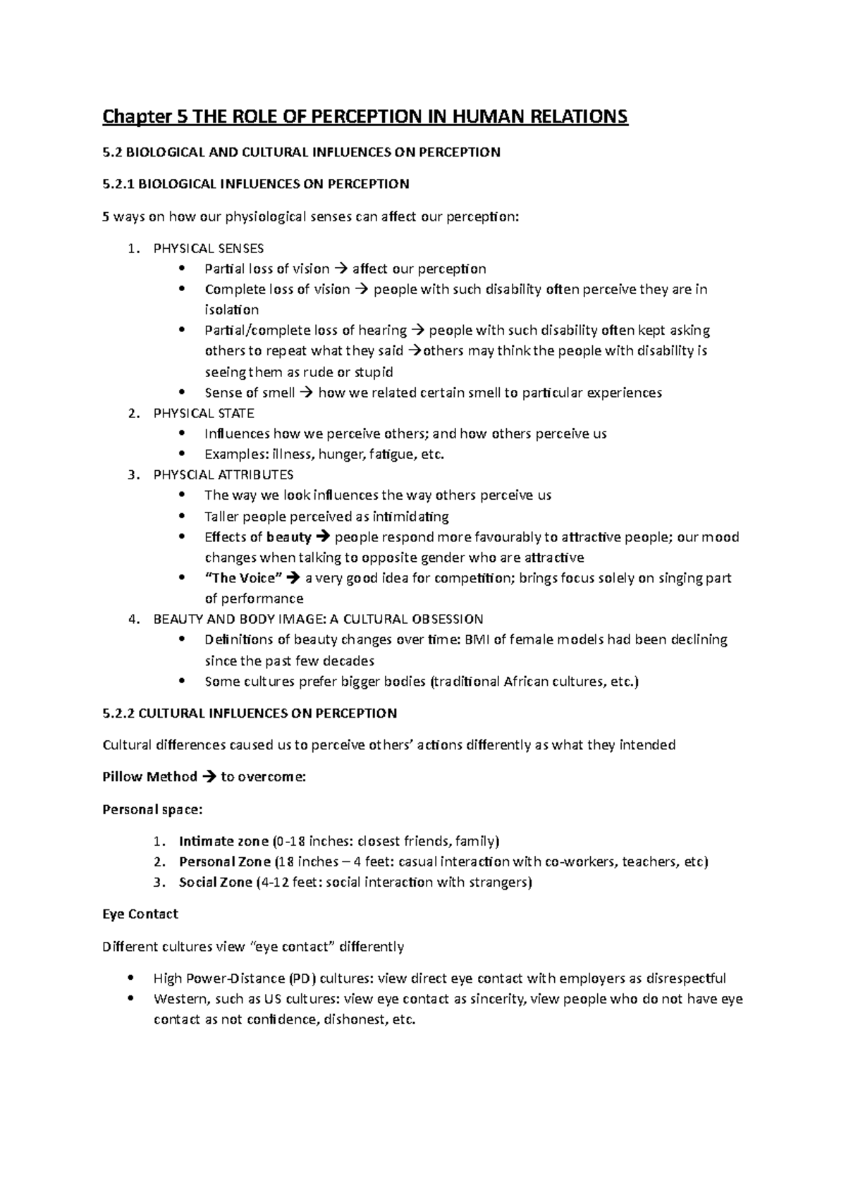 Chapter 5-5 - Lecture notes 6 - Chapter 5 THE ROLE OF PERCEPTION IN ...