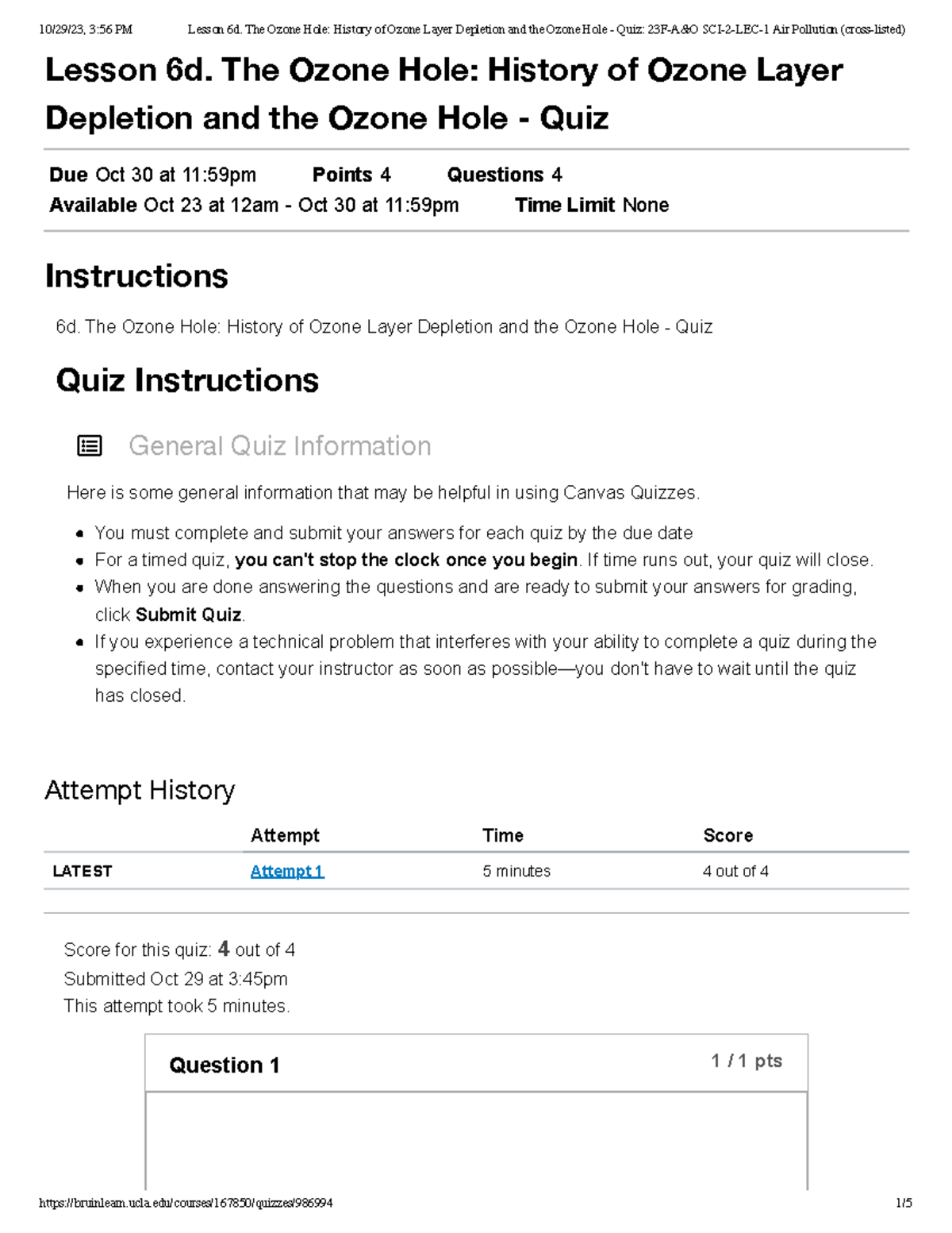 Lesson 6d. The Ozone Hole History of Ozone Layer Depletion and the ...