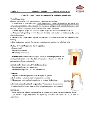 Operative Lec(4) - Lecture 4 Operative dentistry د. محمد عبدالمنعم ...