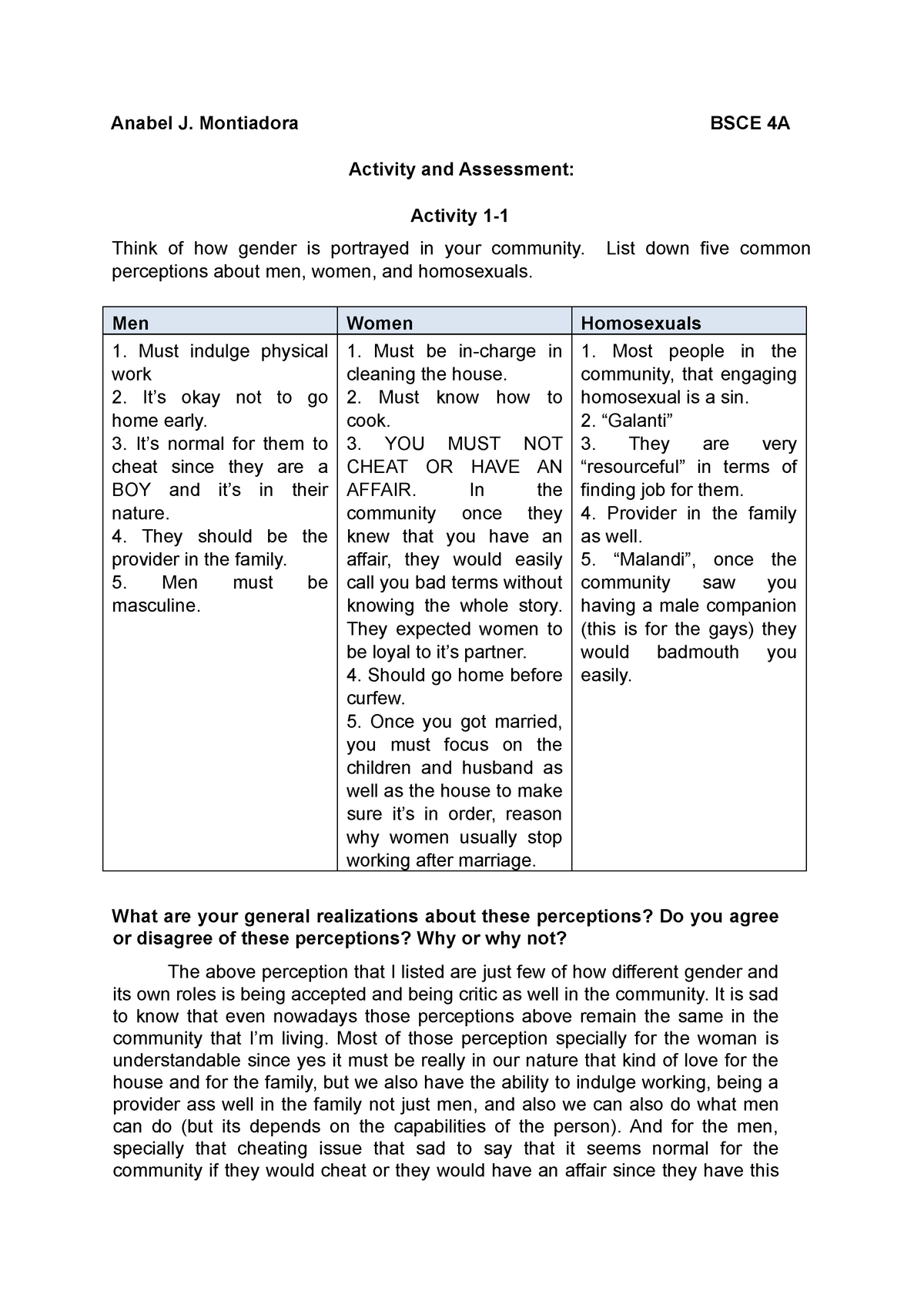 Gender-and-Society-Module-Week-1- November- Montiadora CE4A - Anabel J ...