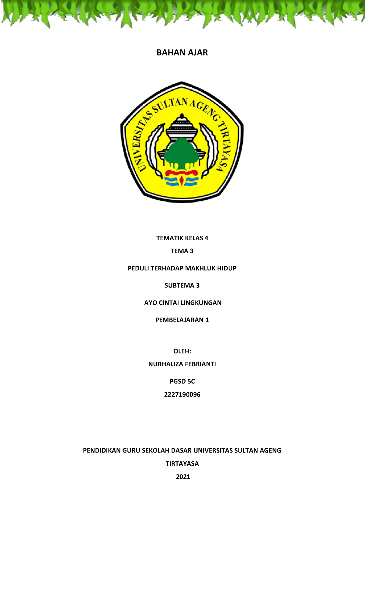 Bahan Ajar Kelas 4 Tema 3 Subtema 3 Pembelajaran 1 Bahan Ajar Tematik Kelas 4 Tema 3 Peduli 3201