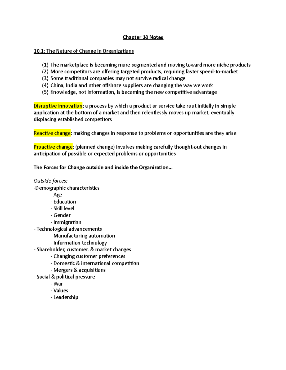 Chapter 10 Notes - Summary Business Statistics - Chapter 10 Notes 10 ...